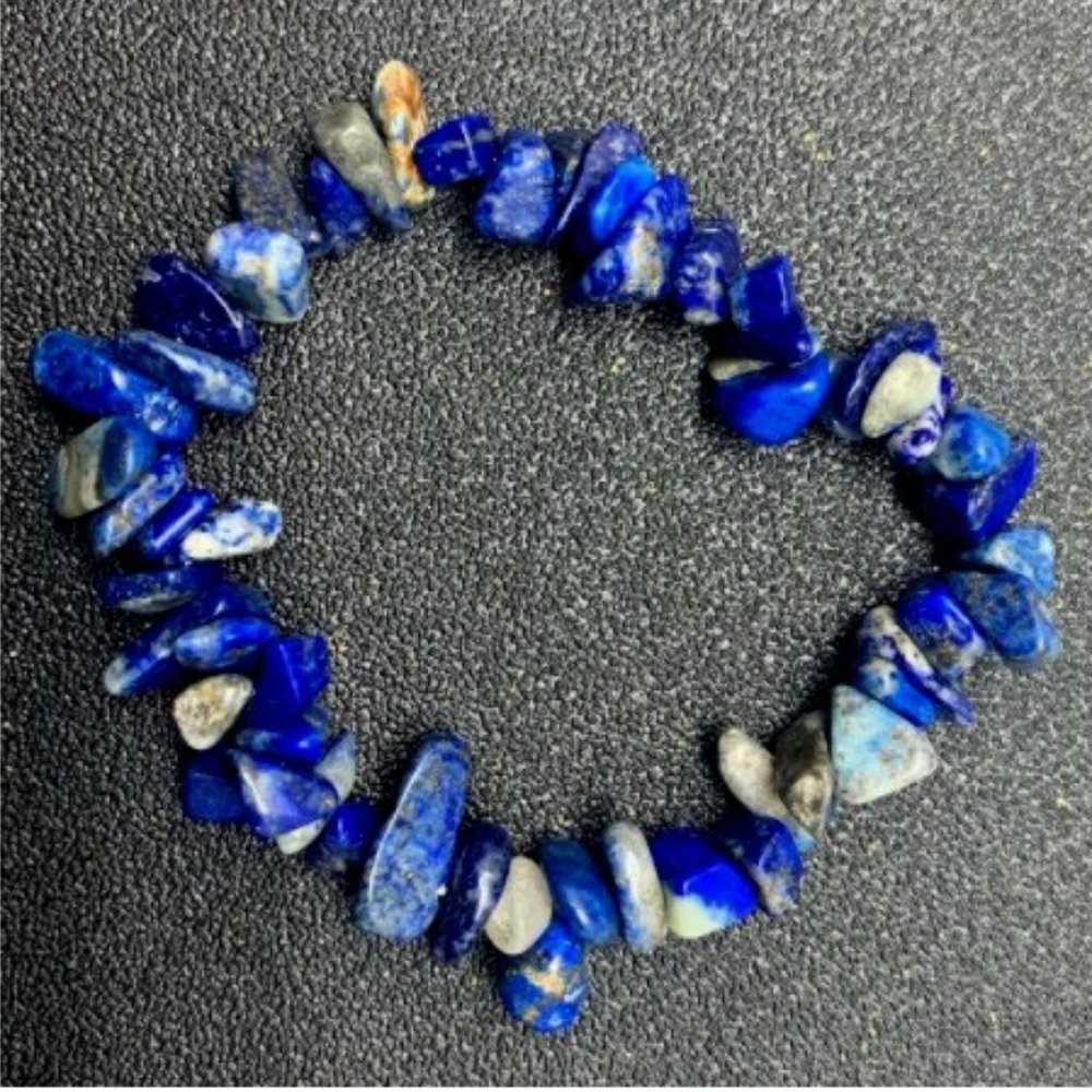 2/$35 Speckled Blue Single Strand Stone Bracelet